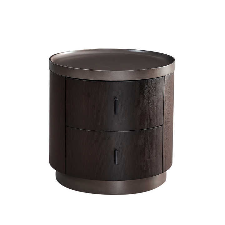 Smoked Oak Veneer Nightstand