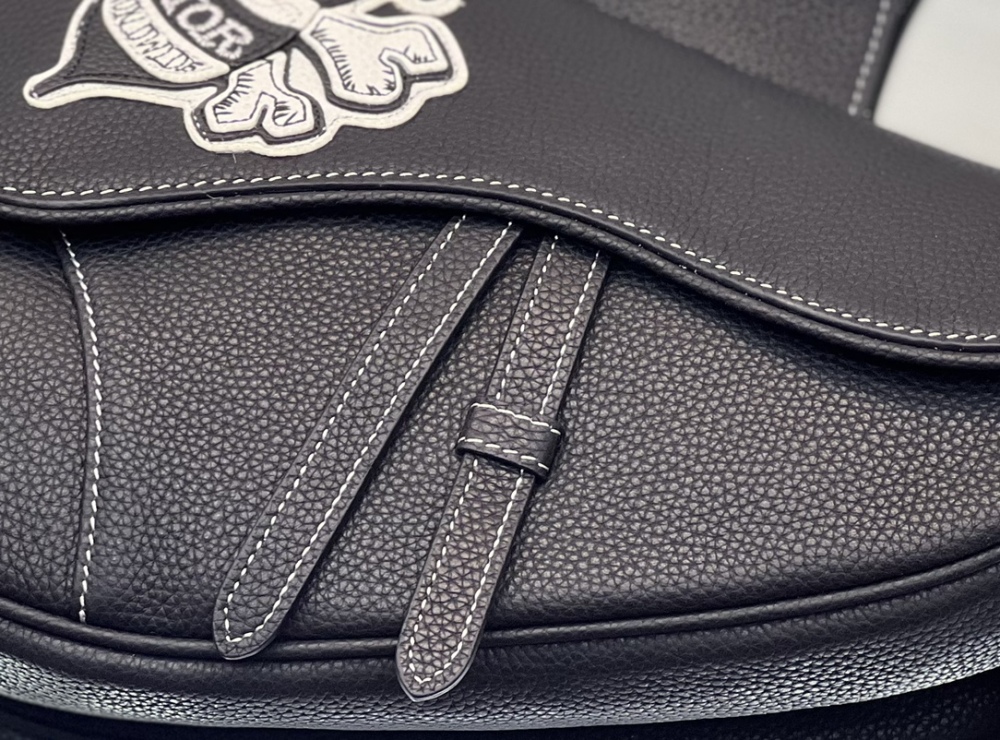 Dior man's Black saddle bag