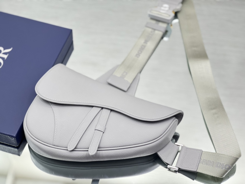 Dior man's grey saddle bag