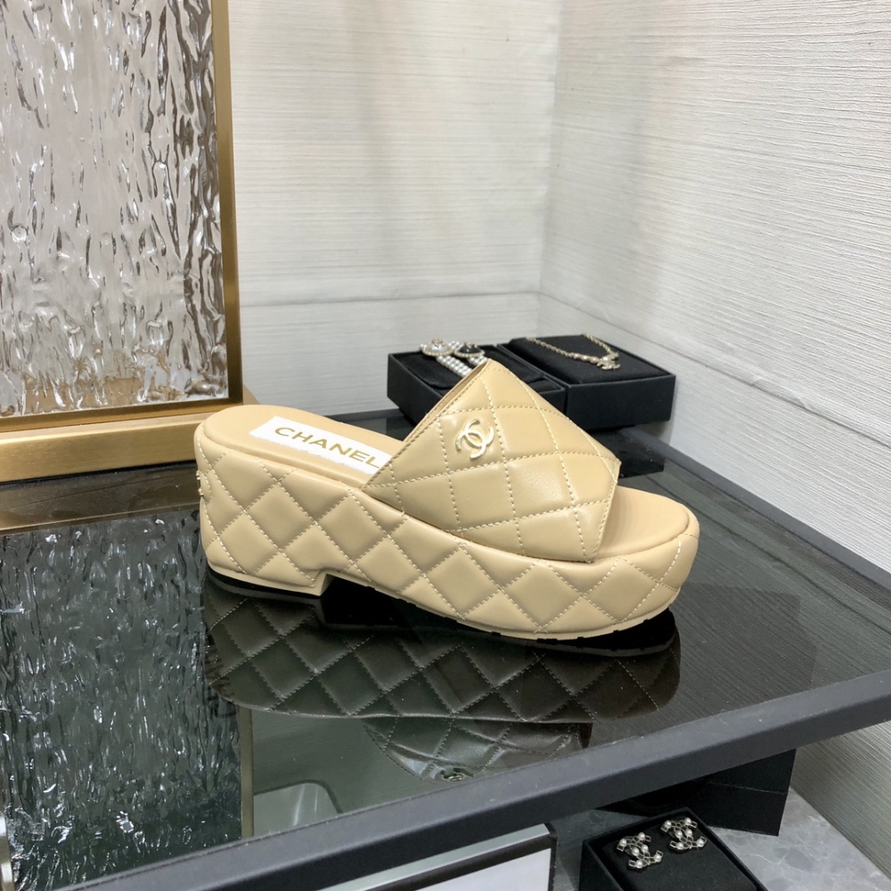 chanel SIZE  香奈儿拖鞋 小香厚底