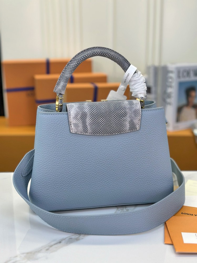 LV Capucines BB M22876 Python Handle blue