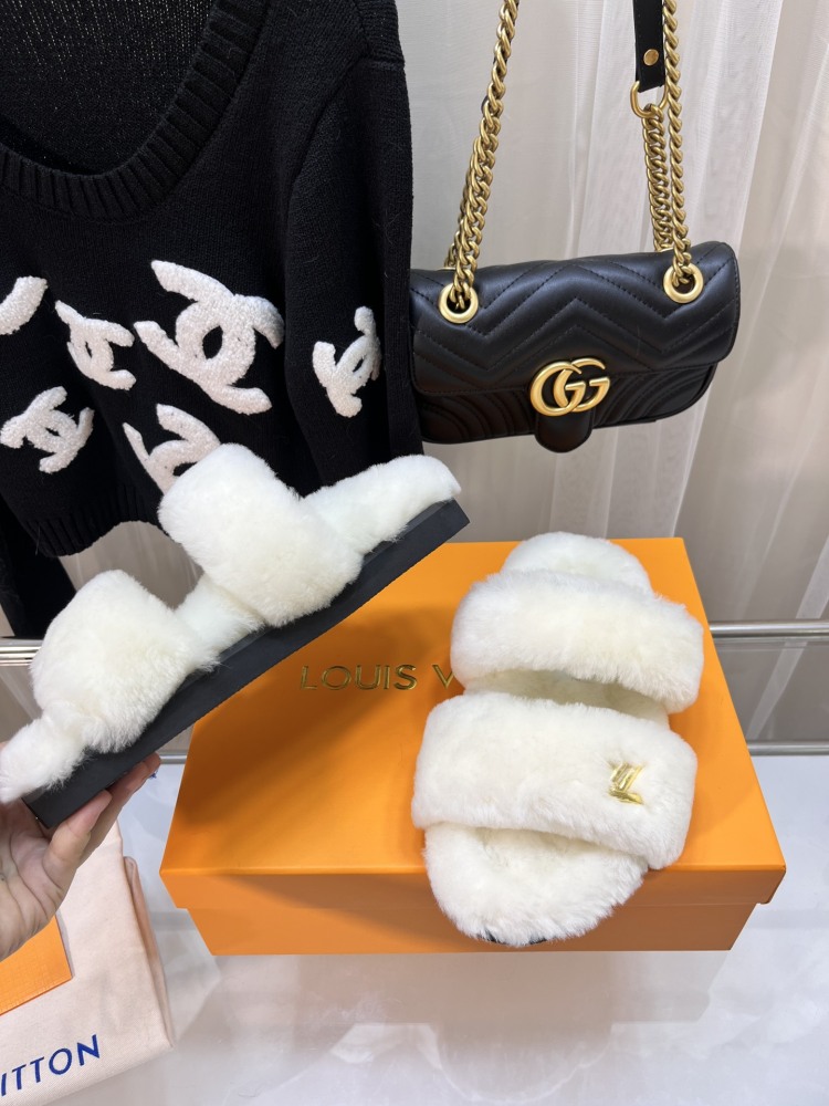LV slippers LV  lv毛拖