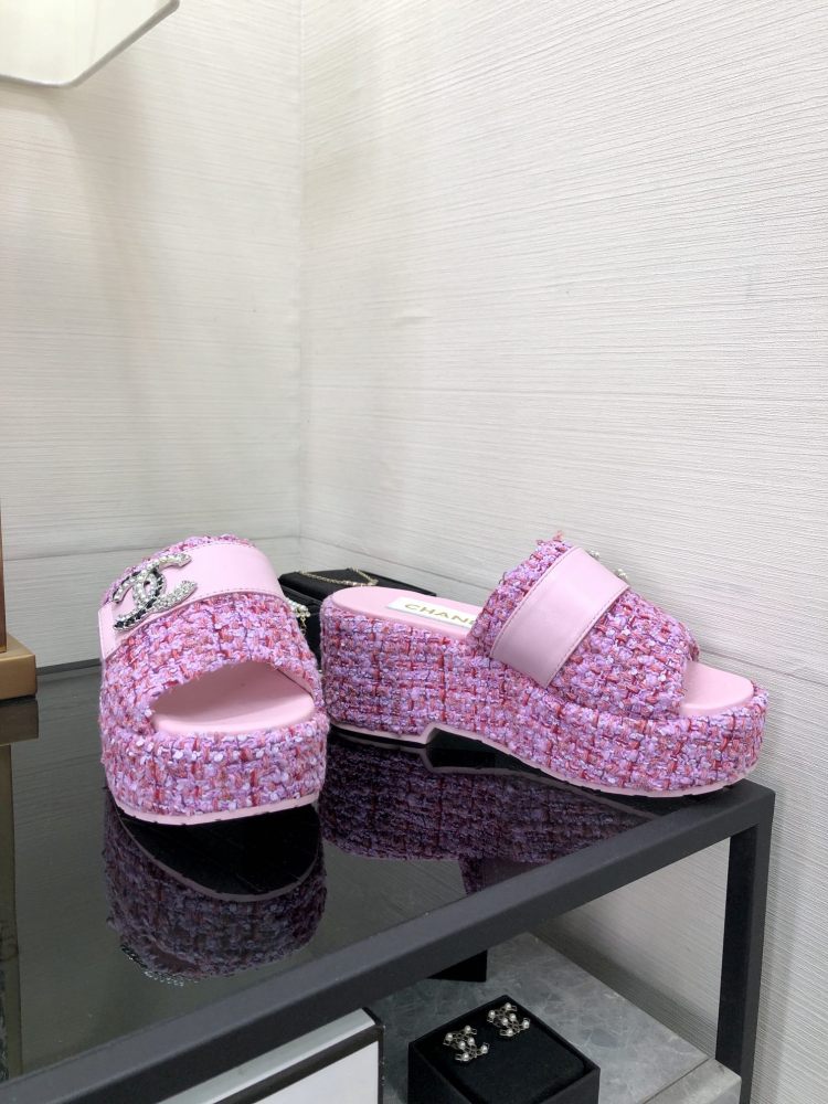 chanel SIZE  香奈儿拖鞋 香厚底凉鞋