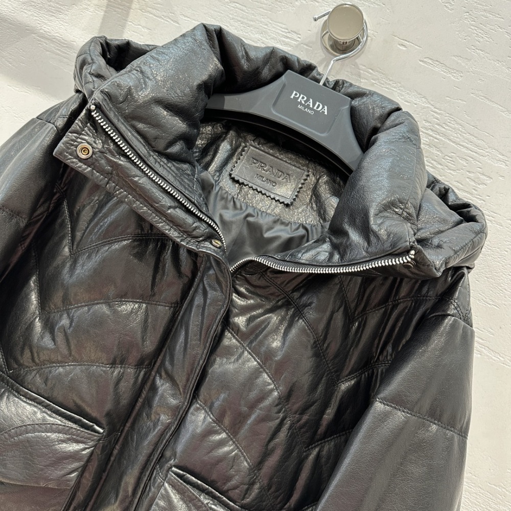 AAA top  leather clothing Down jacket/cotton jacket Prada普拉达 原单狠货 皮衣 羽绒服/棉服