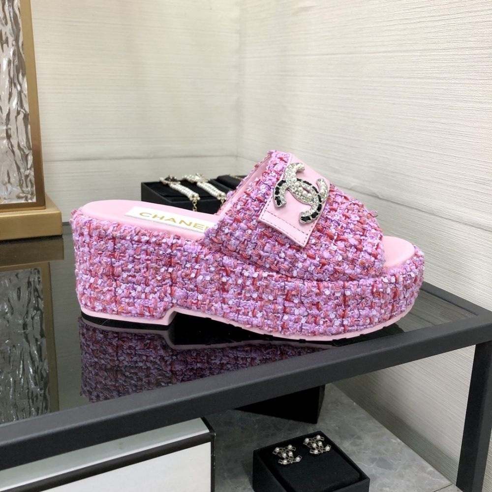 chanel SIZE  香奈儿拖鞋 香厚底凉鞋