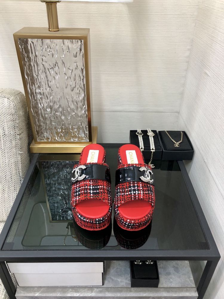 chanel SIZE  香奈儿拖鞋 香厚底凉鞋