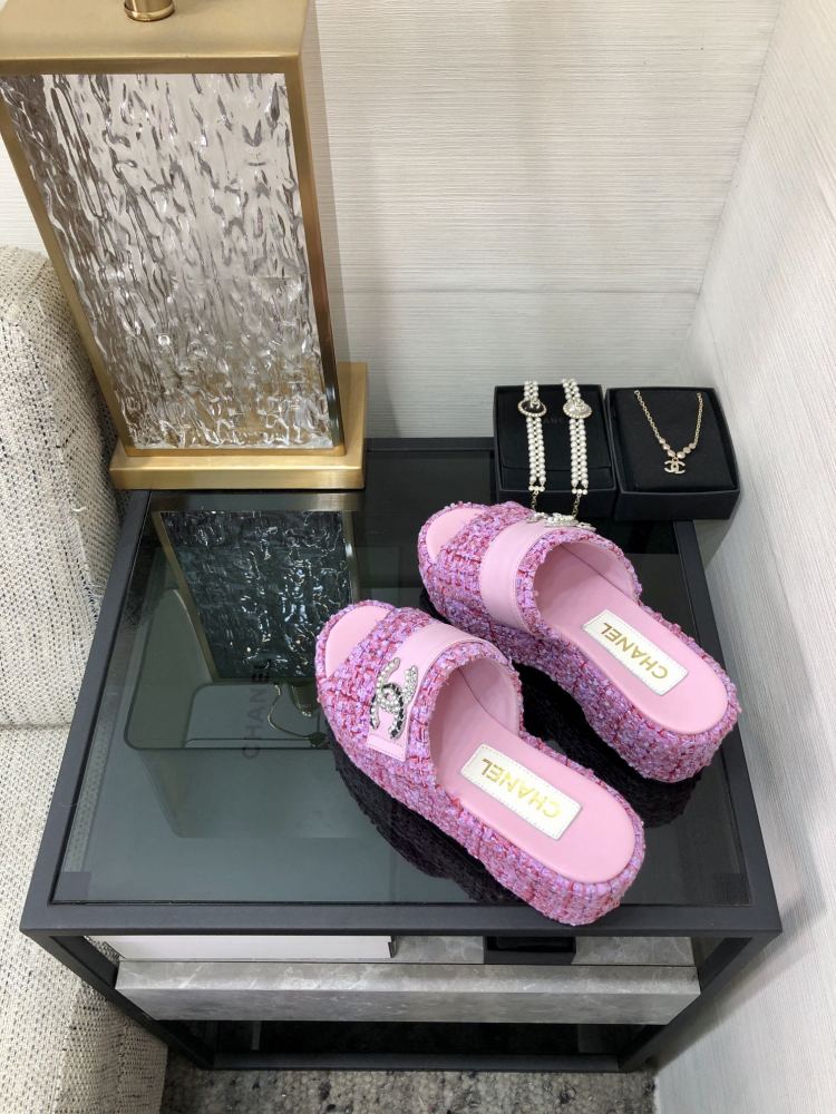 chanel SIZE  香奈儿拖鞋 香厚底凉鞋