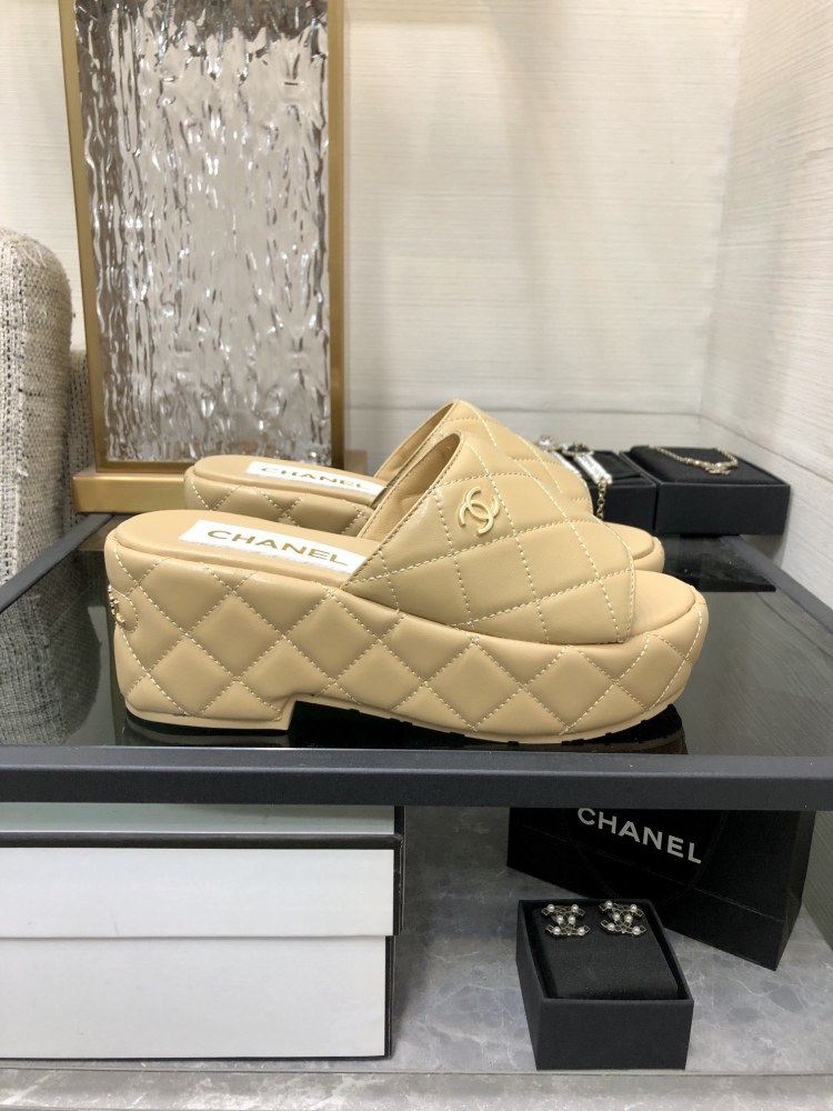 chanel SIZE  香奈儿拖鞋 小香厚底