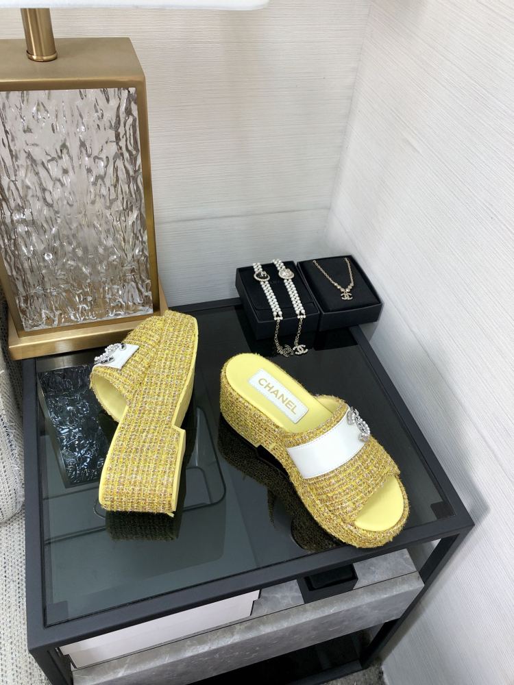 chanel SIZE  香奈儿拖鞋 香厚底凉鞋