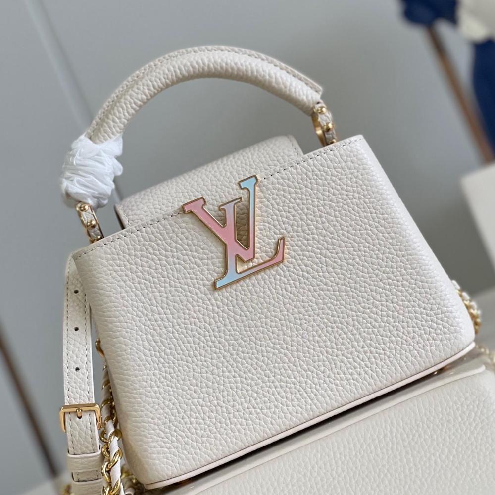 LV CAPUCINES BB M48865 white