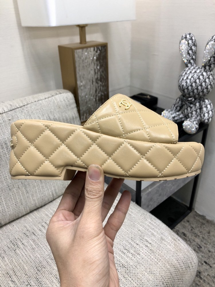 chanel SIZE  香奈儿拖鞋 小香厚底