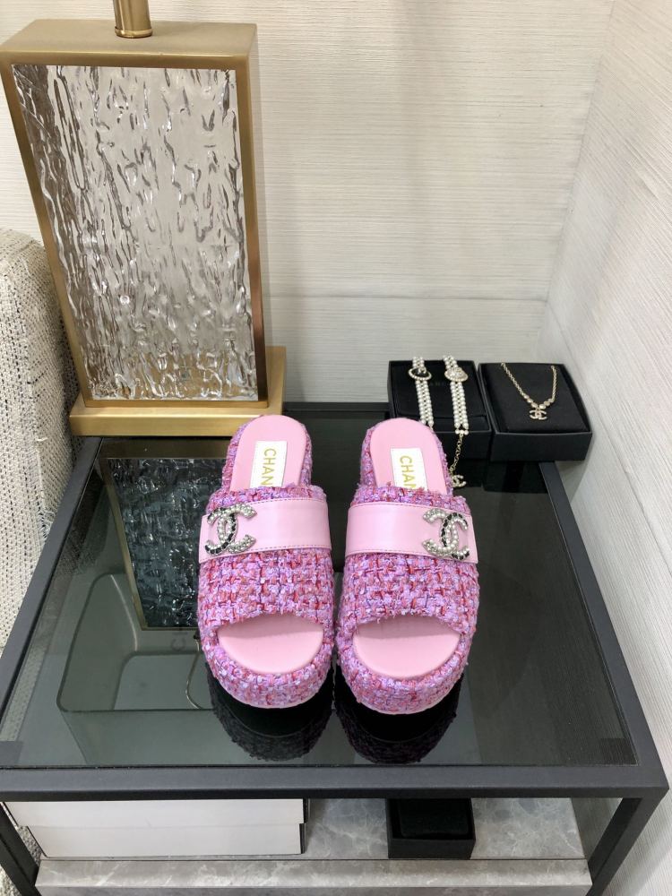 chanel SIZE  香奈儿拖鞋 香厚底凉鞋