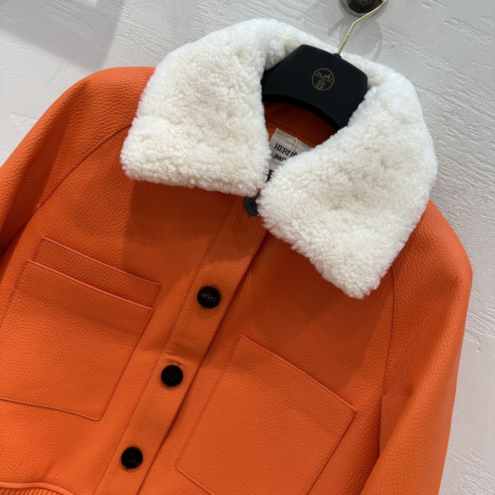 coat AAA top  leather clothing 外套 爱马仕Hermès 原单狠货 皮衣