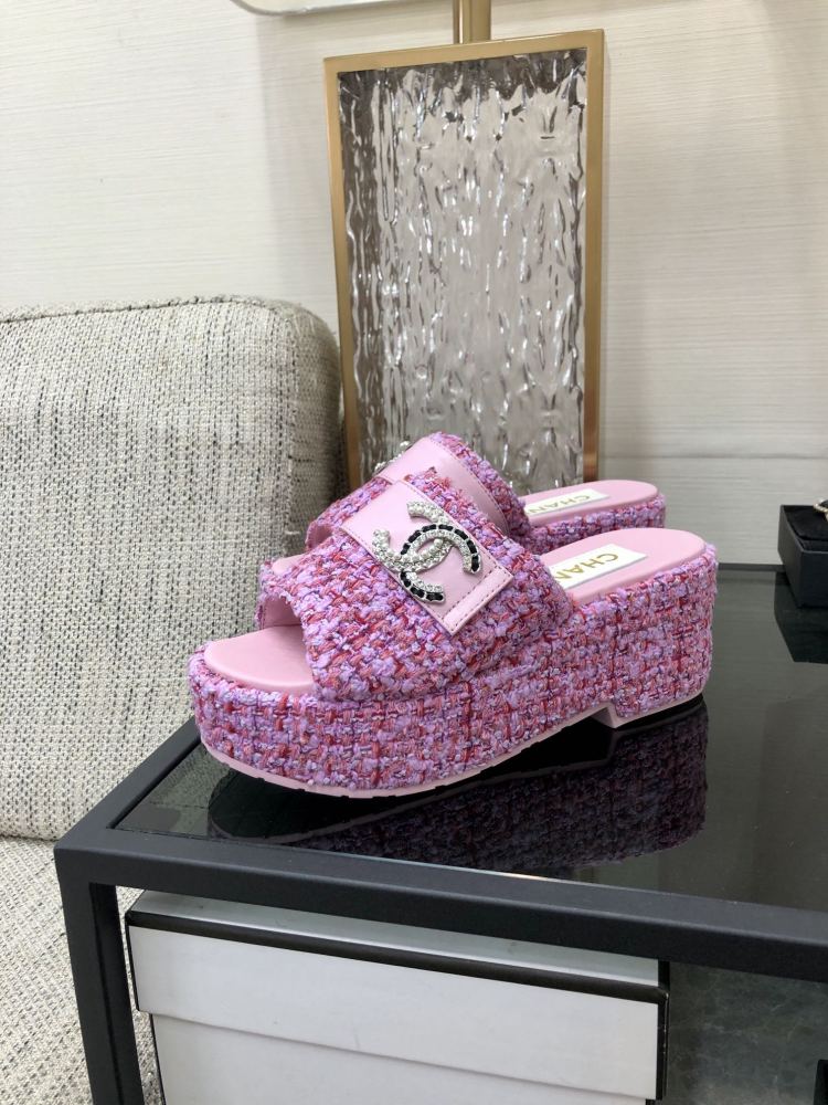 chanel SIZE  香奈儿拖鞋 香厚底凉鞋