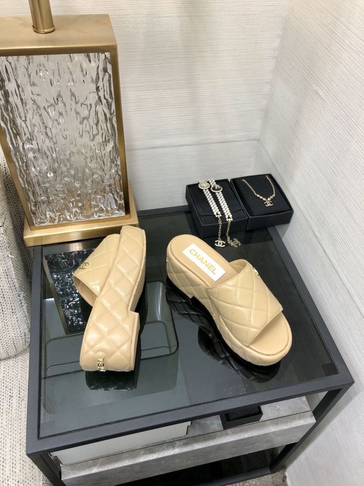 chanel SIZE  香奈儿拖鞋 小香厚底