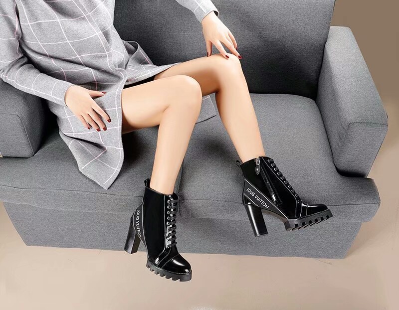 LV Martin boots uis Vu  lv粗跟靴