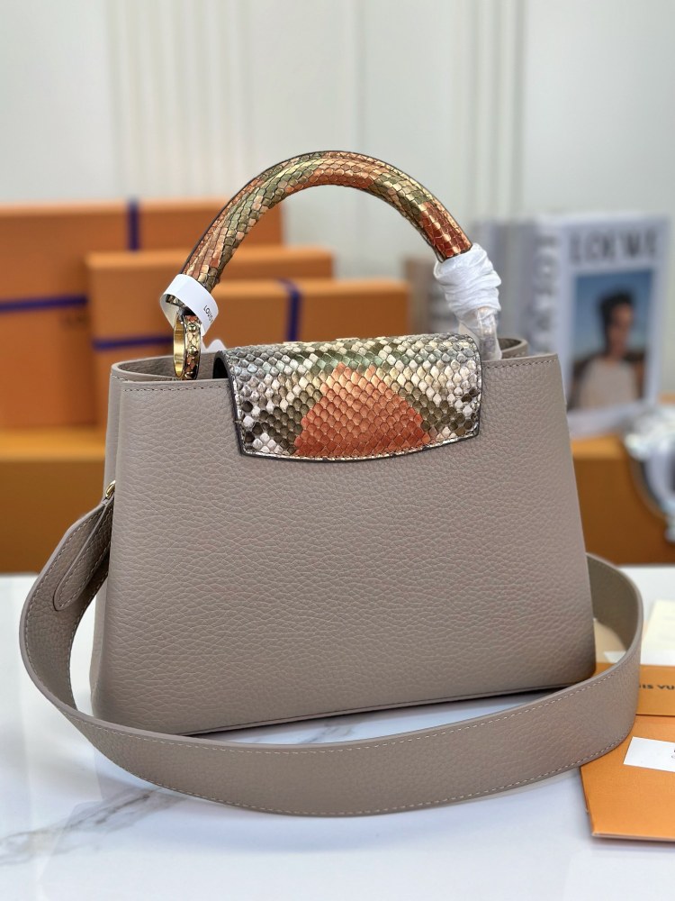 LV Capucines BB M81310 Python Handle grey