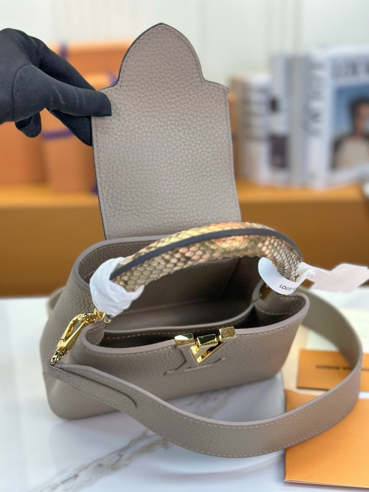 LV Capucines Mini M81310 Python Handle grey