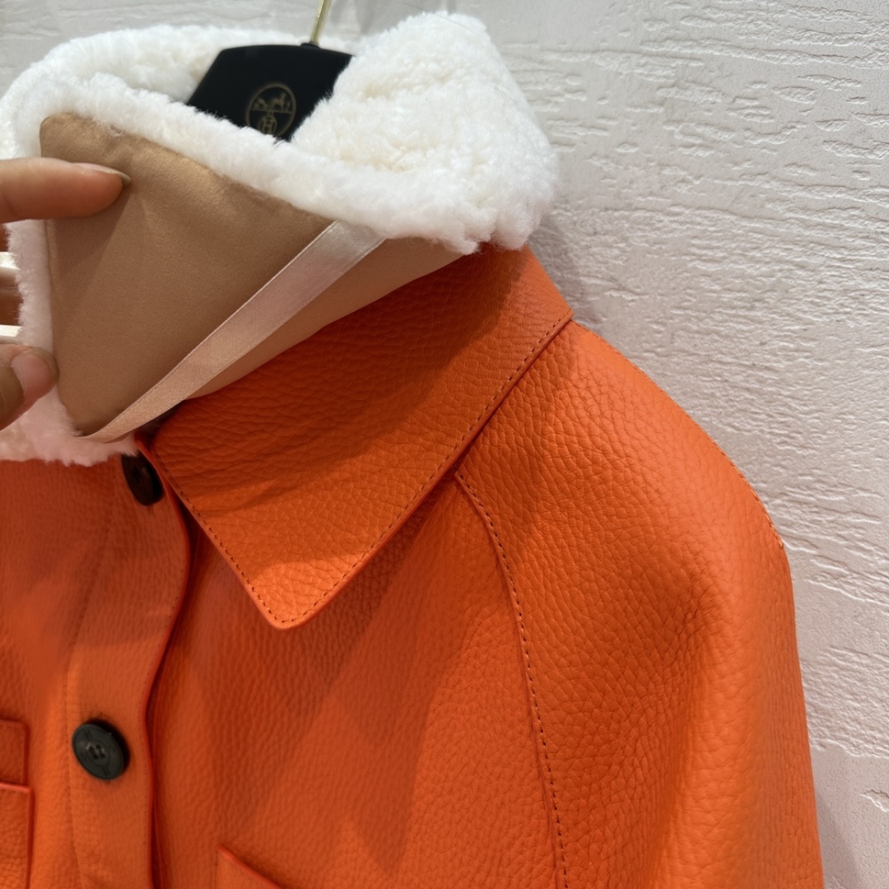 coat AAA top  leather clothing 外套 爱马仕Hermès 原单狠货 皮衣