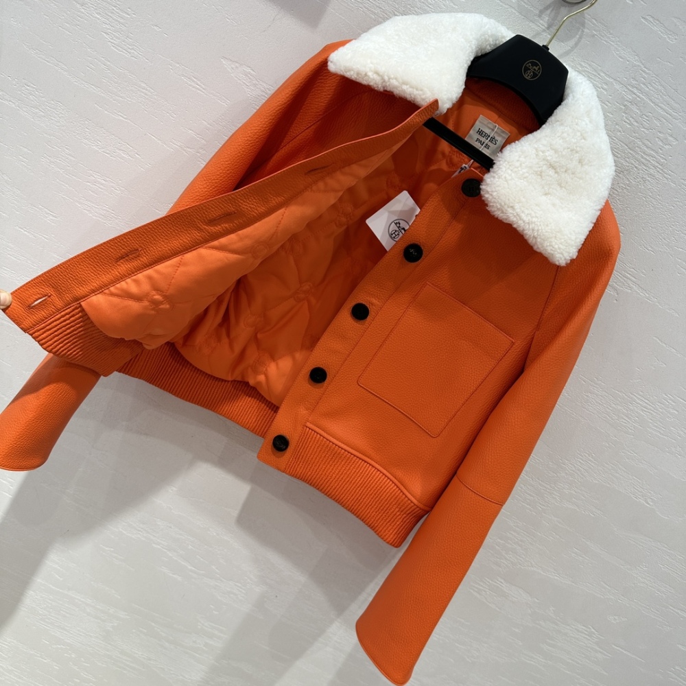 coat AAA top  leather clothing 外套 爱马仕Hermès 原单狠货 皮衣