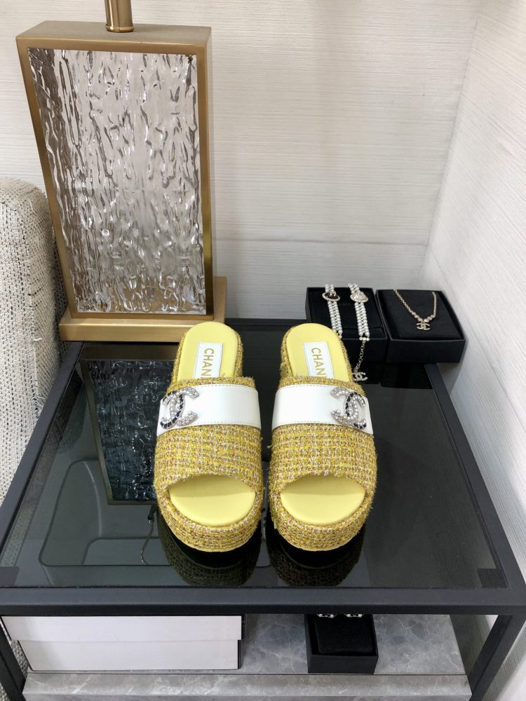 chanel SIZE  香奈儿拖鞋 香厚底凉鞋