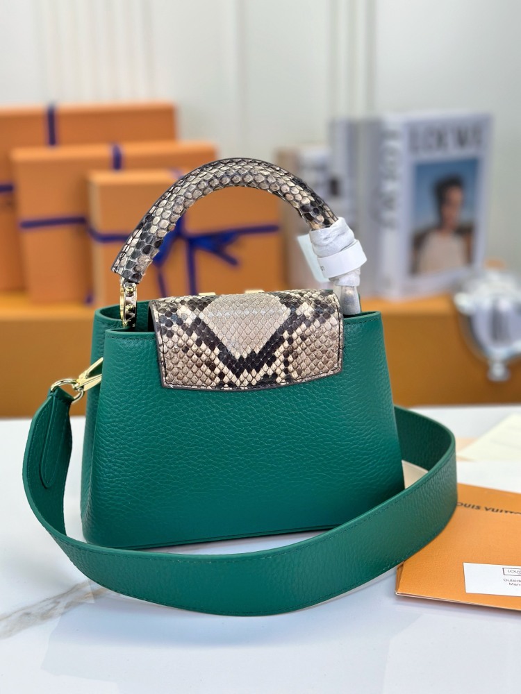 LV Capucines Mini M80931 Python Handle green