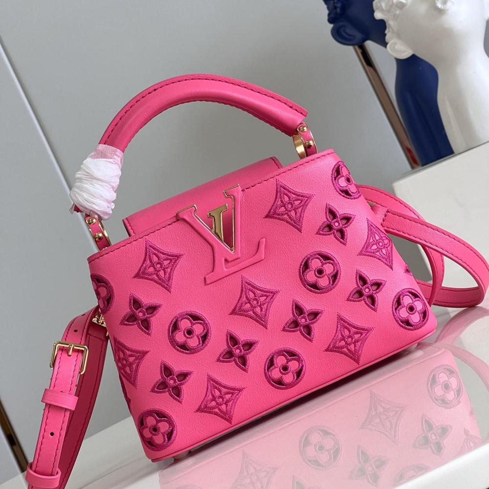 Capucines BB Nicolas LV Broderie Anglaise Monogram LV size 27x18x9