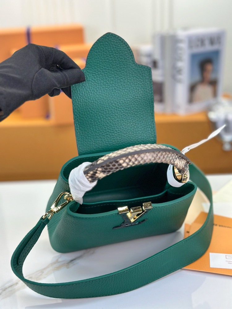 LV Capucines Mini M80931 Python Handle green