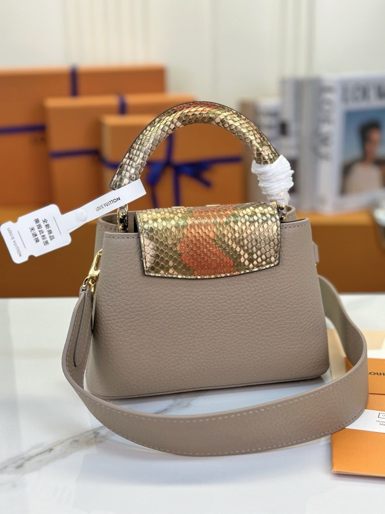 LV Capucines Mini M81310 Python Handle grey