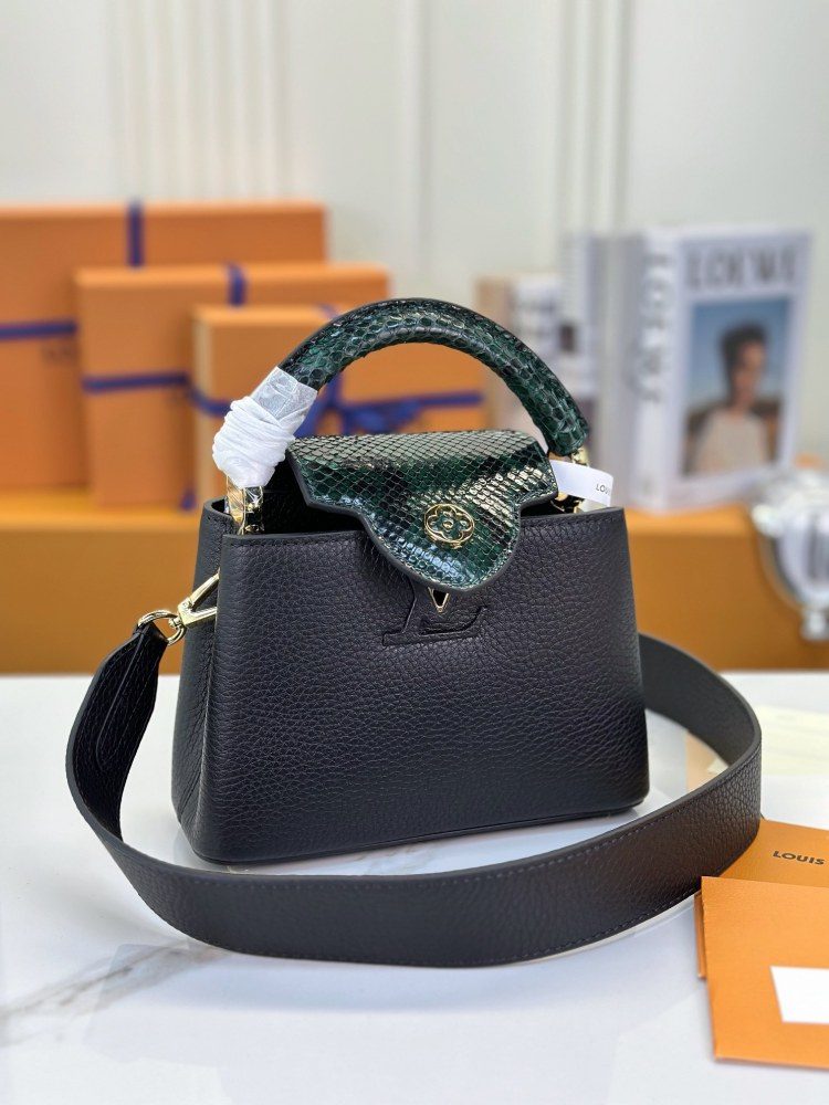 LV Capucines Mini M81310 Python Handle black