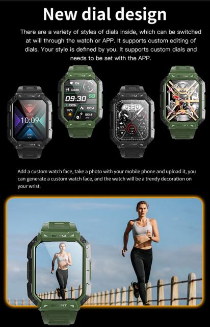 2023 New Arrival Blood Glucose Health Care Smart Watch IP68 Waterproof with Blood Oxygen Heart Rate Sleep Monitor Relojes Inteligentes Fitness Tracker for Men