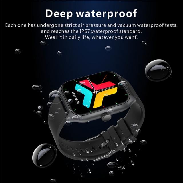 2023 New Arrival 1.96"  Blood Glucose Test Smart Watch with BT call Temperature Health Monitor Fitness Tracker for Men Women