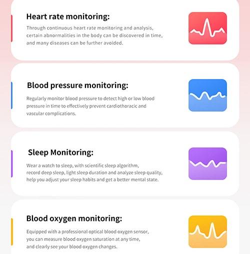 1.91 in Blood glucose TFT Screen Smart Watch Waterproof With Blood Pressure Oxgen Heart Rate Monitor Built-in Games