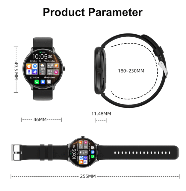 Wholesale Smart Watch 1.39" for Men Women Fitness Tracker Bluetooth Call [Answer/Make] IP68 Waterproof with GPS