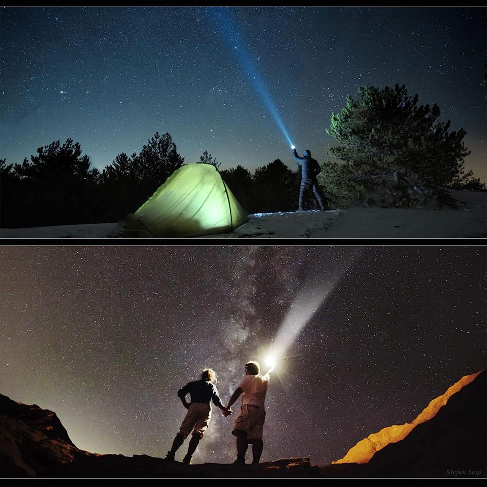 BIGSUN Rechargeable Flashlight 6000 High Lumen Spotlight Strong Searchlight Waterproof Electric Torch , Home Safety, Camping, Boat, Hunting