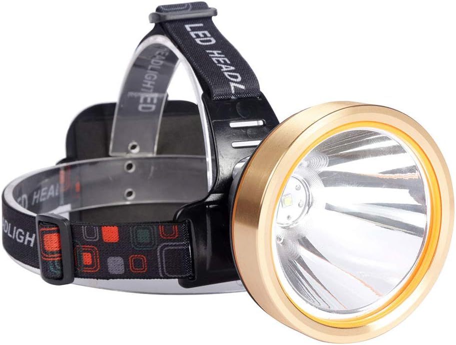 Yongkist Coon Hunting Light Super Bright Headlamp Rechargeable Ergonomic LED Spotlight Head Torch with Power Supply Waterproof Flashlight for Outdoor Camping Fishing Hunting Hiking (White Light)