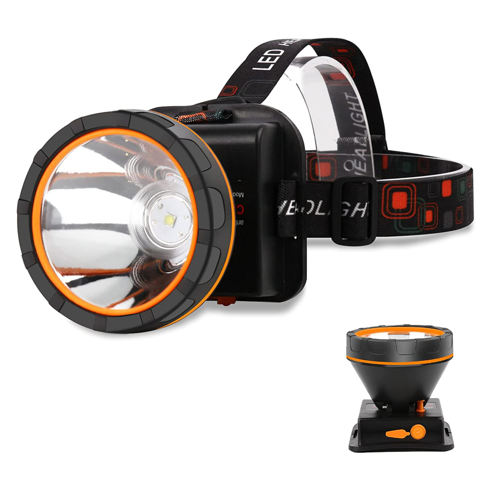 BIGSUN LED Rechargeable Headlamp, 90000 High Lumen Headlamps Super Bright Headlamp Flashlight, Waterproof USB LED Headlamps, Headlamp Battery Powered for Outdoor Camping, Fishing, Hunting, Running