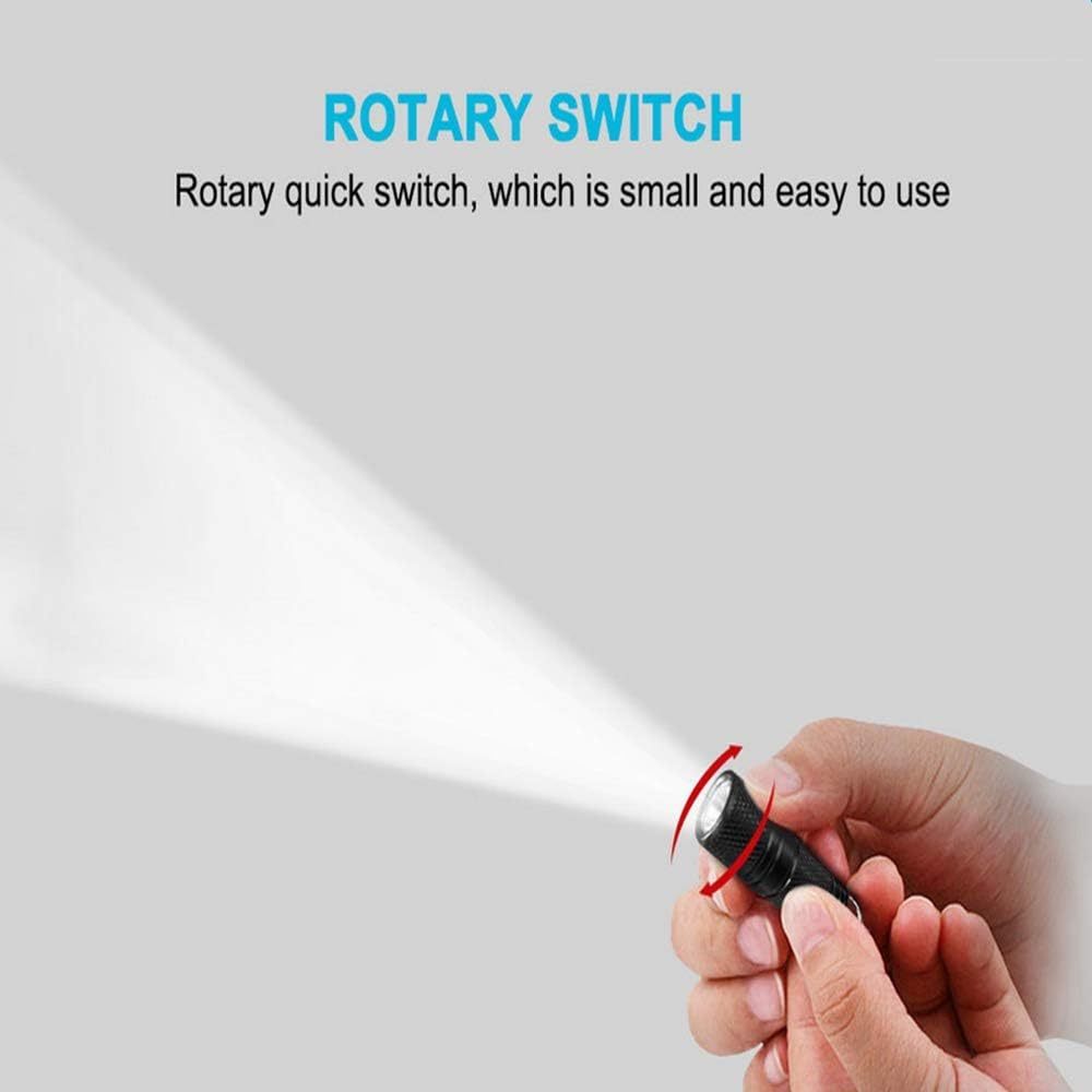 BESTSUN Mini LED Flashlight Rechargeable 200 Lumen Keychain Flashlight Waterproof Tiny Flashlight Pocket Light with Rechargeable Battery and USB Cable