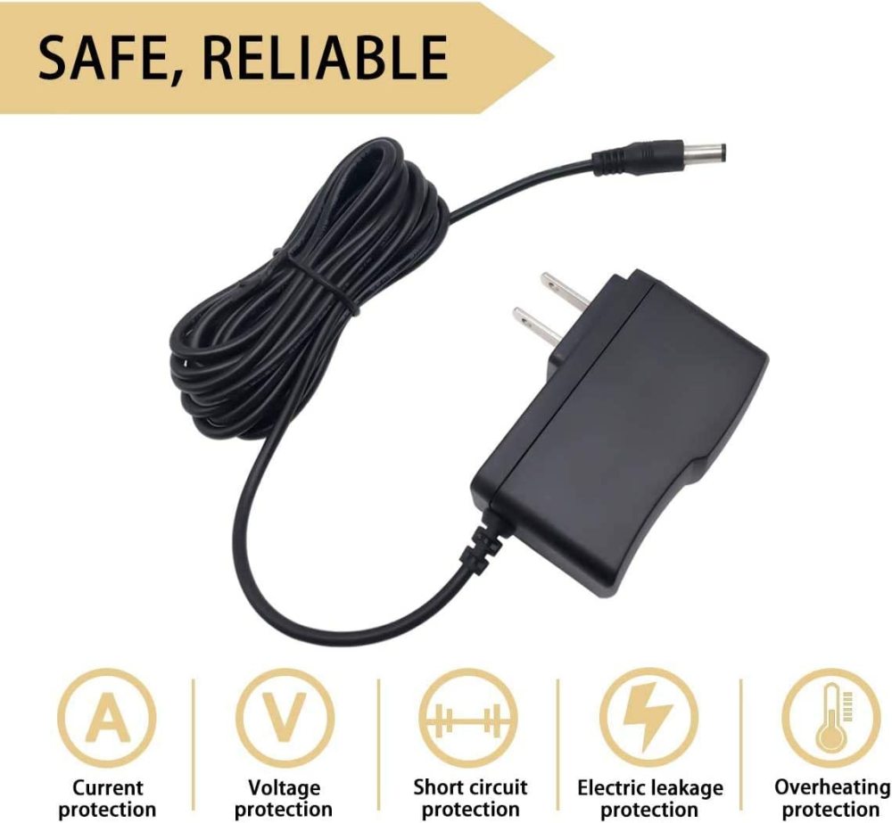 BIGSUN Wall Charger for Q953 Spotlight, Input:110v-220v AC Power Adapter with Indicator Light, Output:4.2V DC 1.5A, Universal for 5.5mm Jack