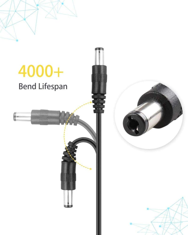 BIGSUN Wall Charger for Q953 Spotlight, Input:110v-220v AC Power Adapter with Indicator Light, Output:4.2V DC 1.5A, Universal for 5.5mm Jack