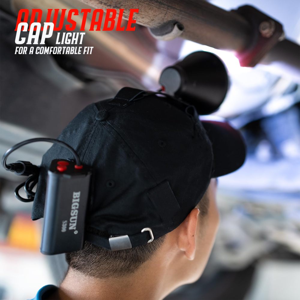 BIGSUN S300 Headlamp, 2000 High Lumen Hands-Free Flashlight for Extreme Weather, 10000mAh Rechargeable Battery Pack, Removable and Washable Cap, Elastic Headband and Hook Included