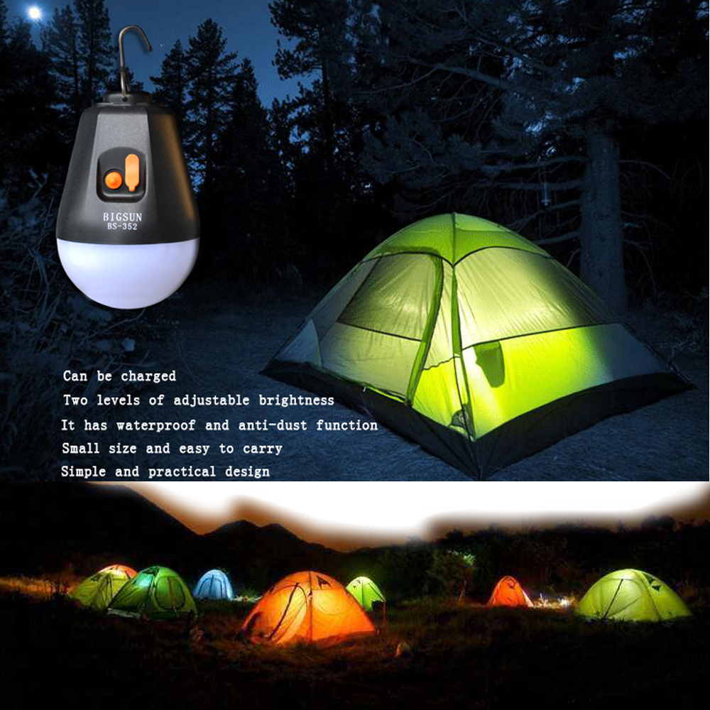 BIGSUN High Power Rechargeable Camping Light Spherical Tent Light