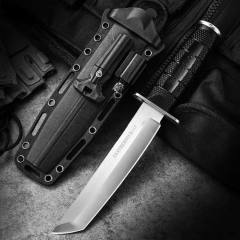 Multi-purpose function outdoor camping knife K sheath tactical wilderness camp flint LED light knife