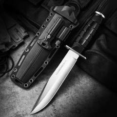 Multi-purpose function outdoor camping knife K sheath tactical wilderness camp flint LED light knife