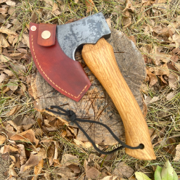 Beech wood camping axe outdoor axe short handle mini axe housewarming moving axe camp wood cutting axe