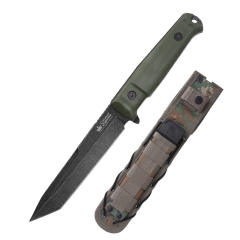 Army green high hardness tactical straight knife