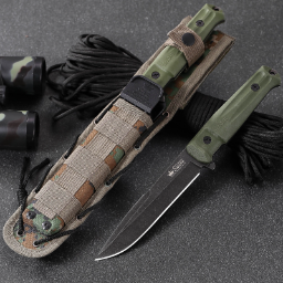 Army green high hardness tactical straight knife