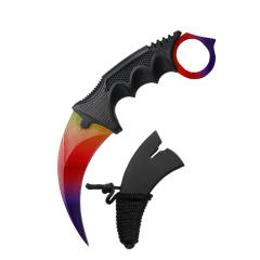 CS GO game style colorful camping survival eagle karambit knife