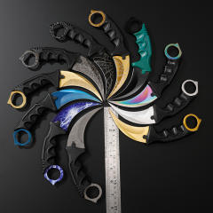 CS GO game style colorful camping survival eagle claw knife