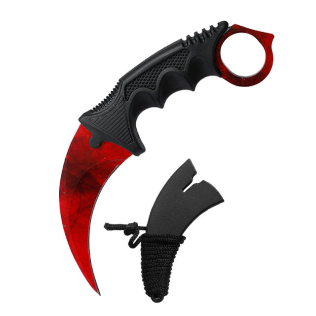 CS GO game style colorful camping survival eagle karambit knife